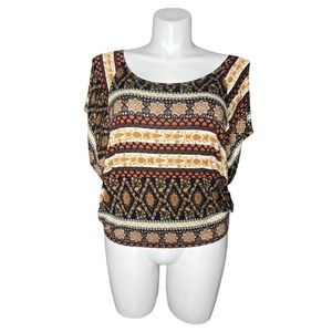 Raggs II Riches Boho Print Top size L